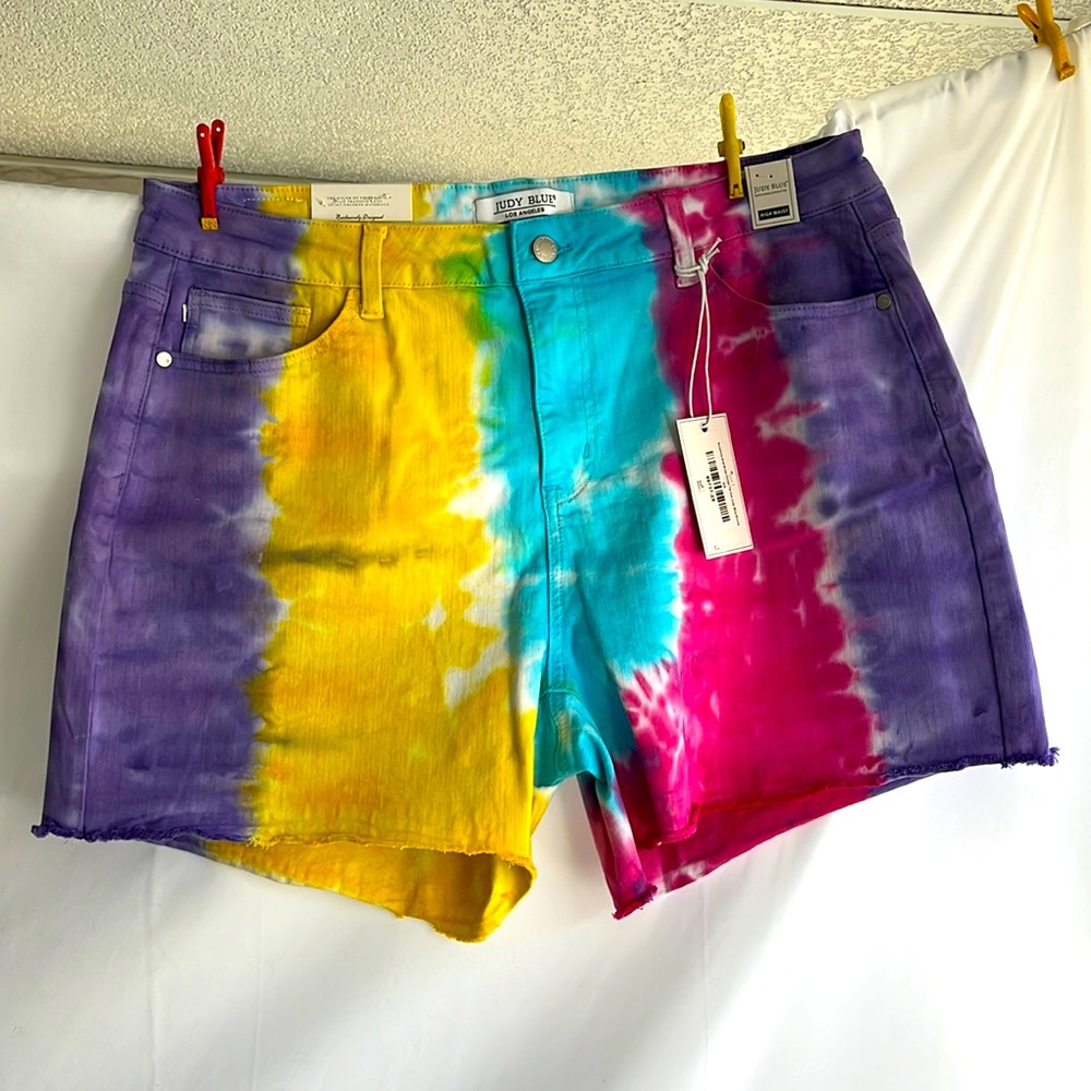 Judy Blue Jeans/Los Angeles, High Waist, Sunshine/Snow Cones Tie Dye, 2XL